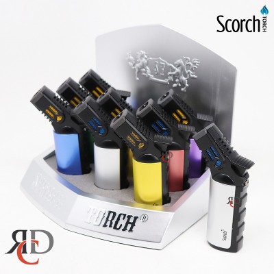 SCORCH TORCH HEAVY DUTY 4T METAL FINISH-HOLD BUTTON STDS116 - 9CT/ DISPLAY